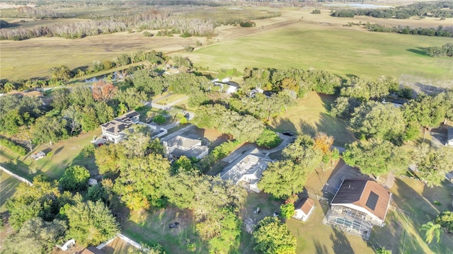 aerial view featuring a rural view