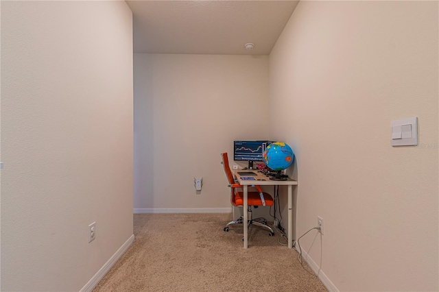 view of carpeted office