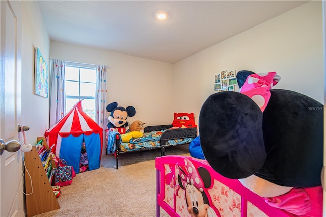 bedroom with carpet floors