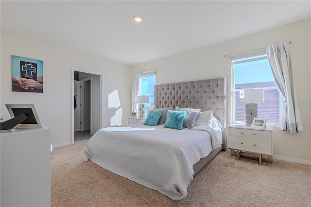 view of carpeted bedroom