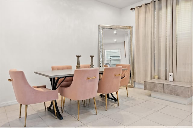 view of tiled dining area