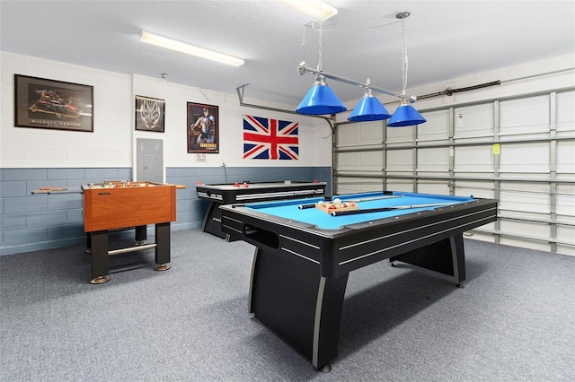 game room with pool table