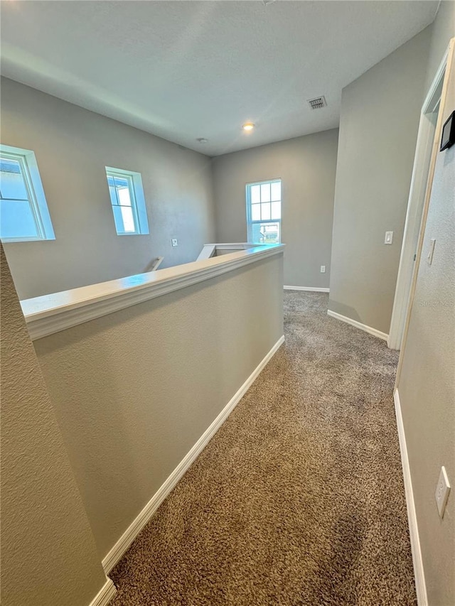 hallway featuring carpet floors