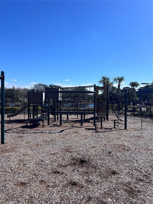 view of jungle gym