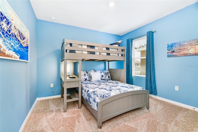 bedroom with carpet floors