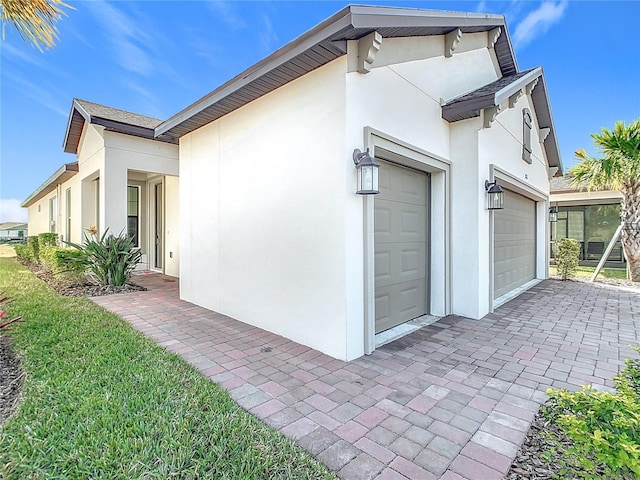 view of home's exterior featuring a garage