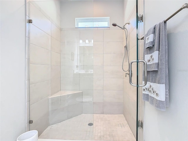 bathroom with walk in shower