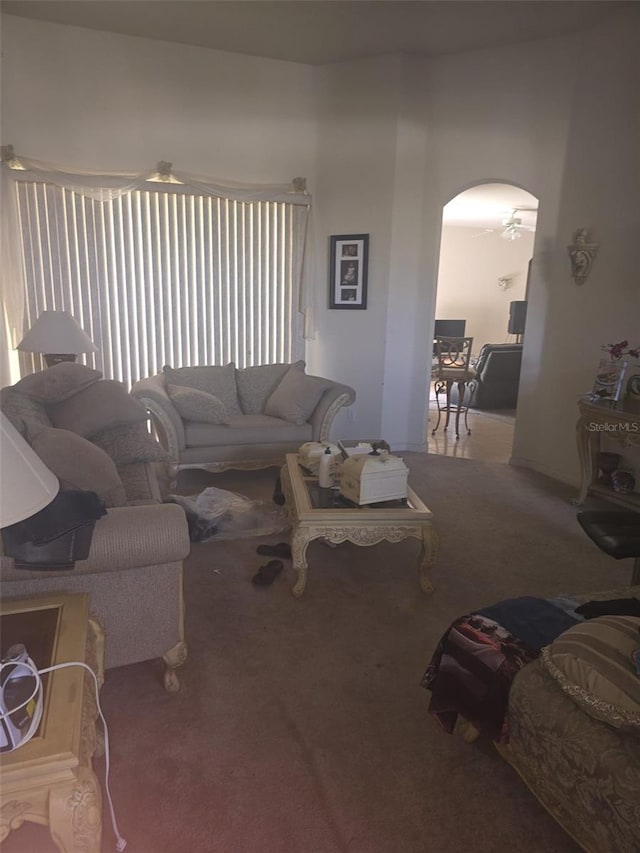 view of carpeted living room