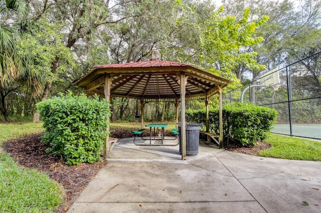 view of property's community featuring a gazebo