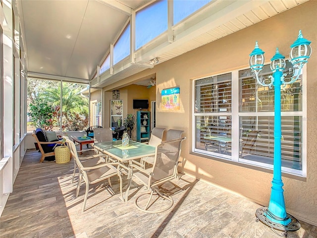 view of sunroom