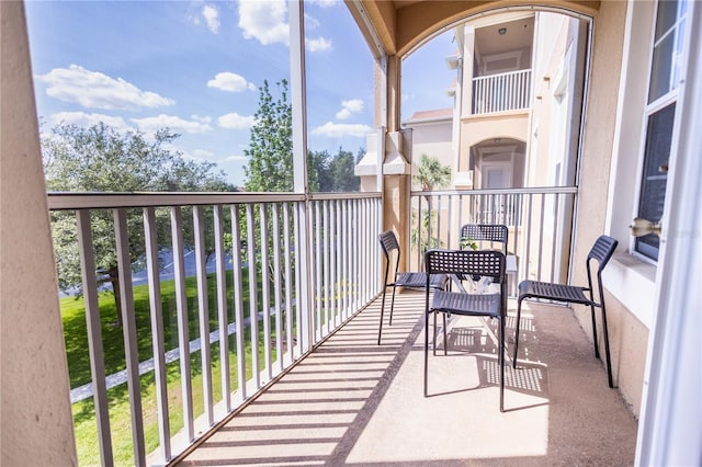 view of balcony