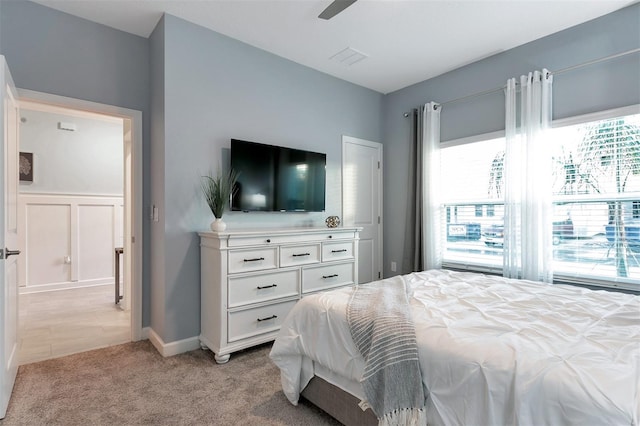 view of carpeted bedroom