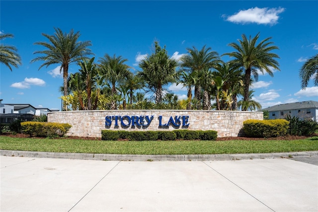 view of community sign