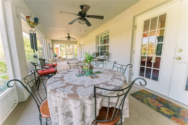 view of sunroom / solarium