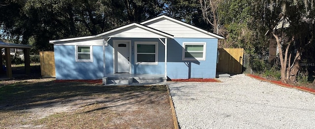 view of bungalow-style house