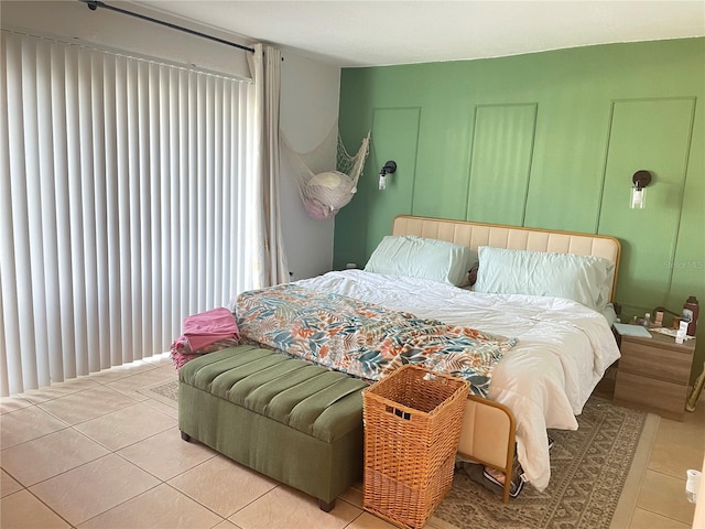 view of tiled bedroom