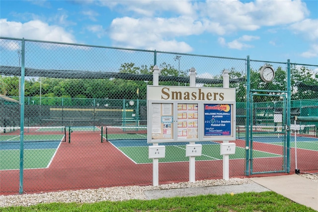 view of tennis court