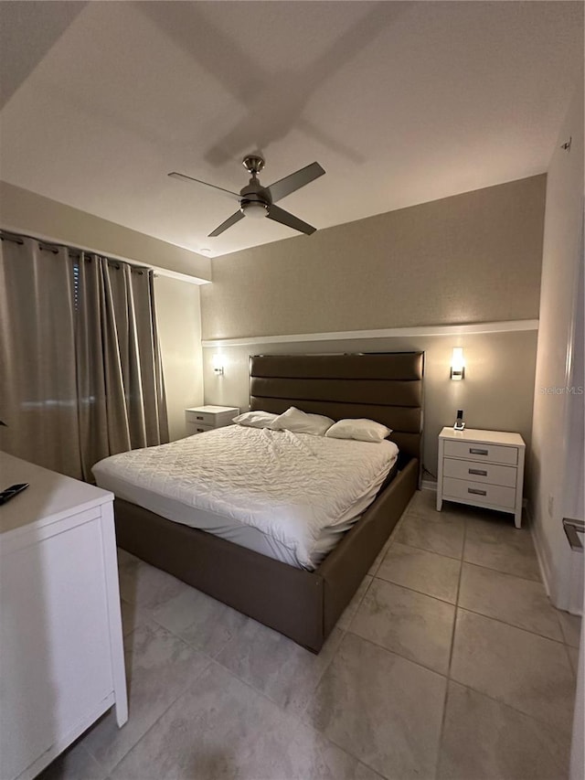 bedroom with ceiling fan