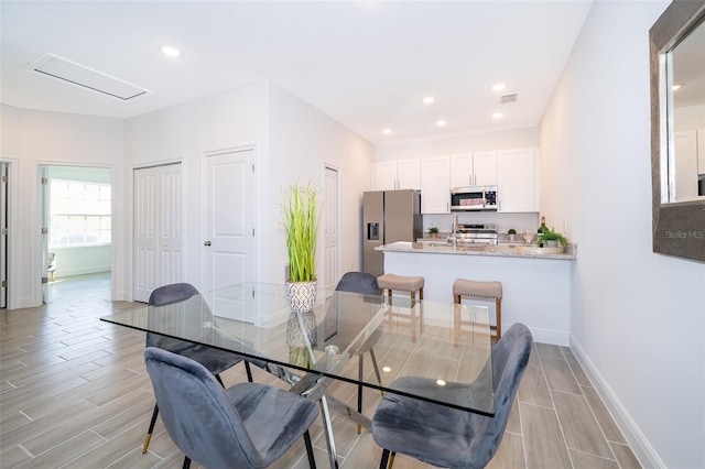 view of dining space