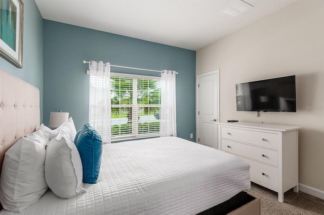 view of carpeted bedroom