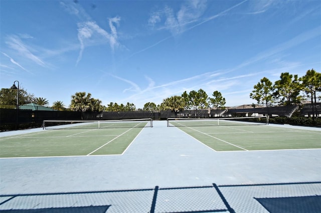 view of tennis court