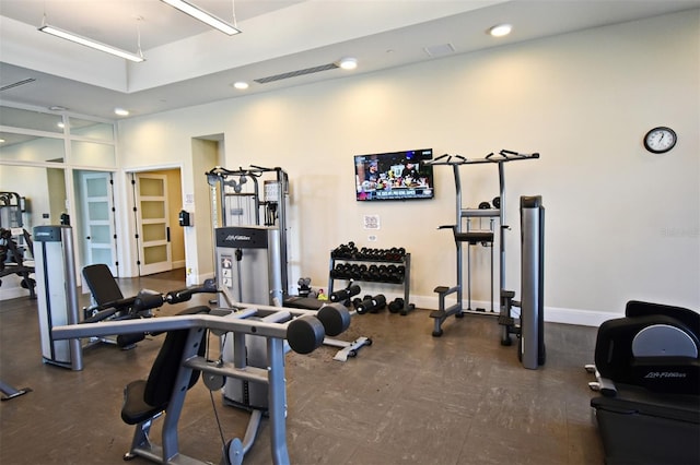 view of exercise room