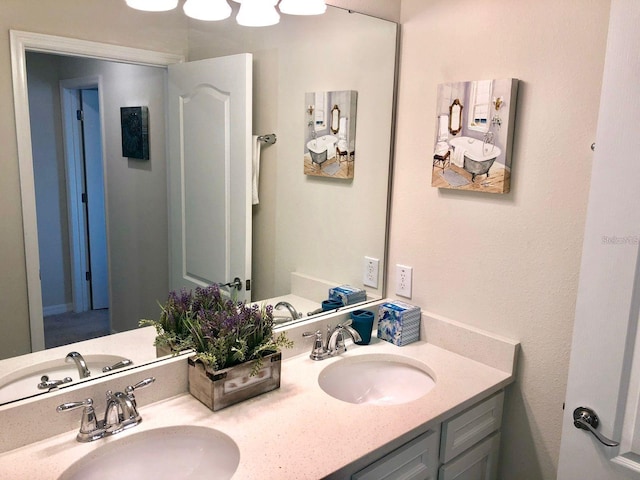 bathroom featuring vanity