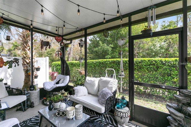 view of sunroom / solarium