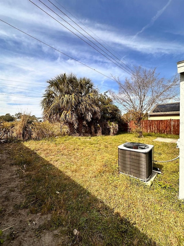 view of yard with cooling unit