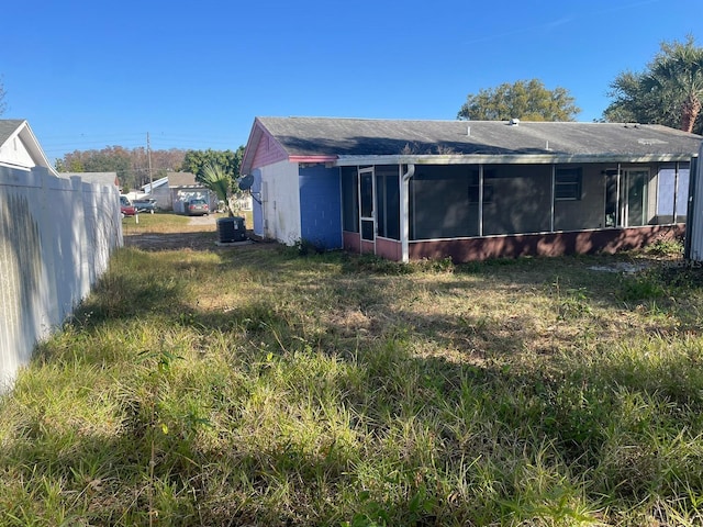 view of property exterior with central AC unit