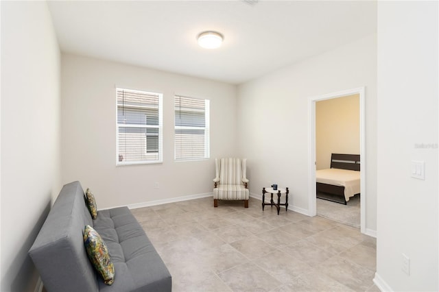 sitting room with baseboards