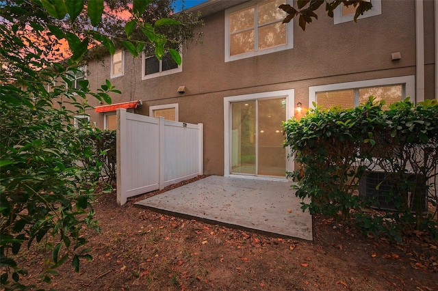 rear view of house featuring a patio area