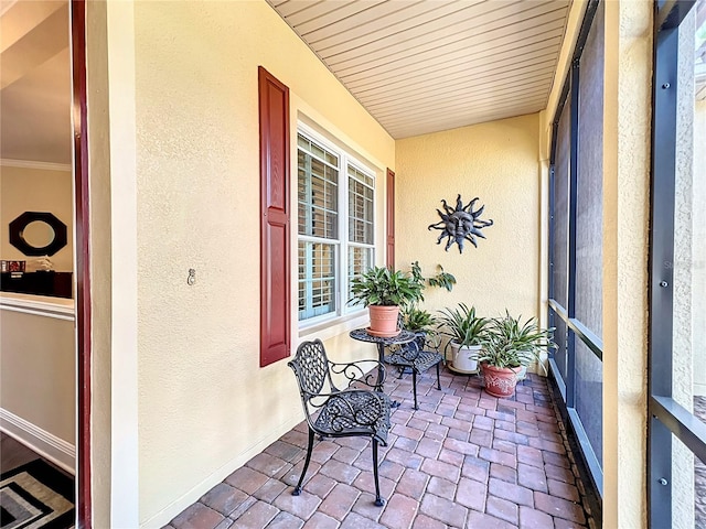 view of sunroom