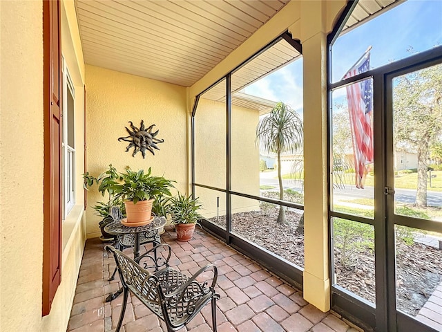 view of sunroom