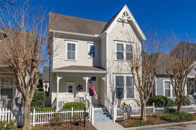 view of front of house featuring covered porch