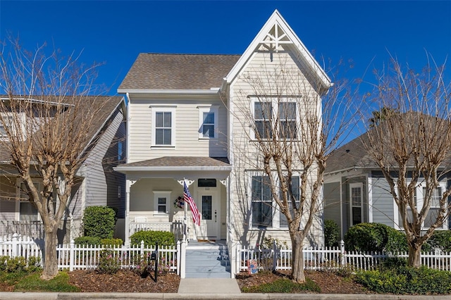 view of property featuring a porch