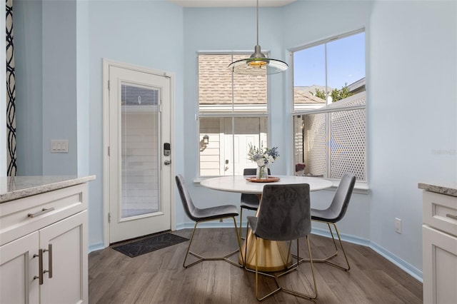 dining room with light hardwood / wood-style flooring