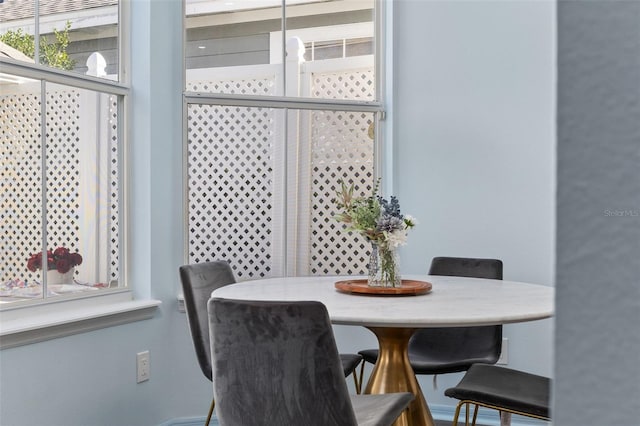 view of dining room