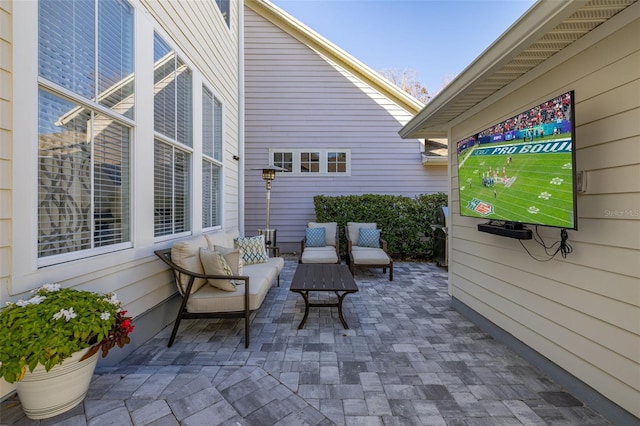 view of patio / terrace with an outdoor living space