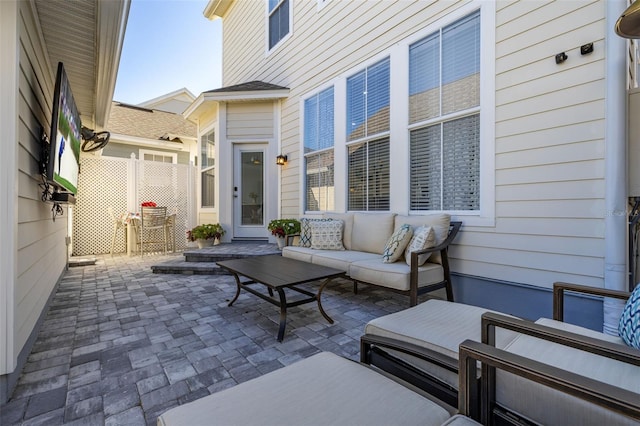 view of patio / terrace featuring outdoor lounge area