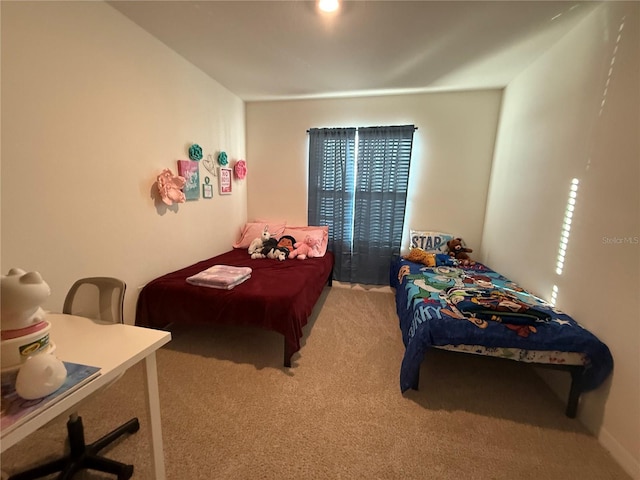 bedroom with carpet