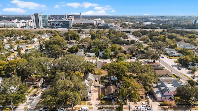 drone / aerial view featuring a view of city and a residential view