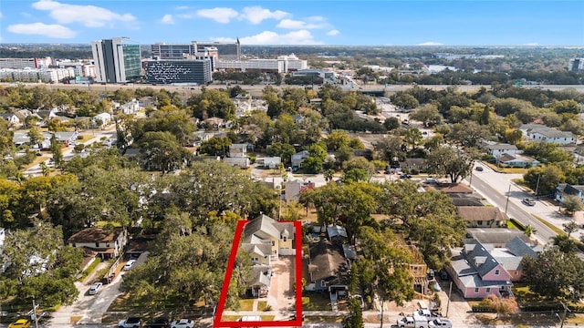 birds eye view of property with a residential view and a city view