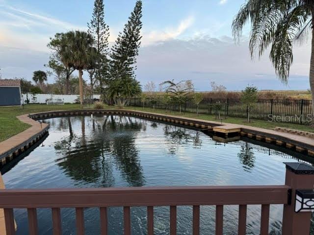 view of water feature