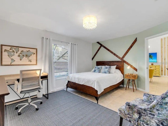 view of tiled bedroom