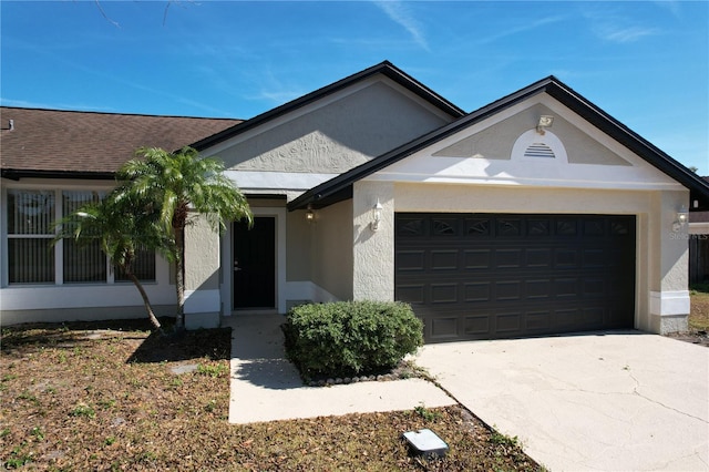 view of front facade with a garage