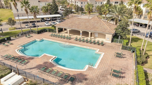 view of pool with a patio