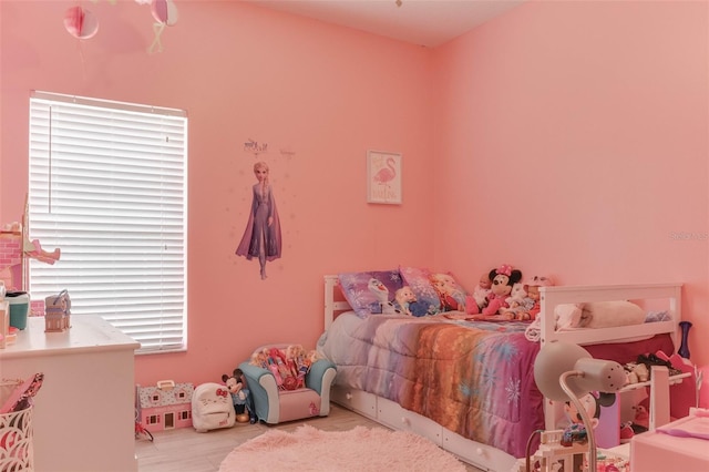 bedroom featuring light hardwood / wood-style flooring