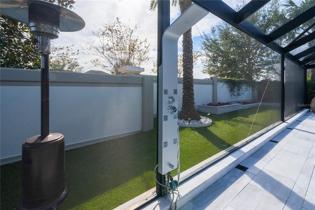 exterior space featuring a pergola