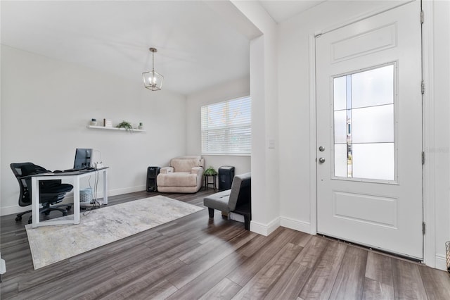 entryway featuring hardwood / wood-style floors